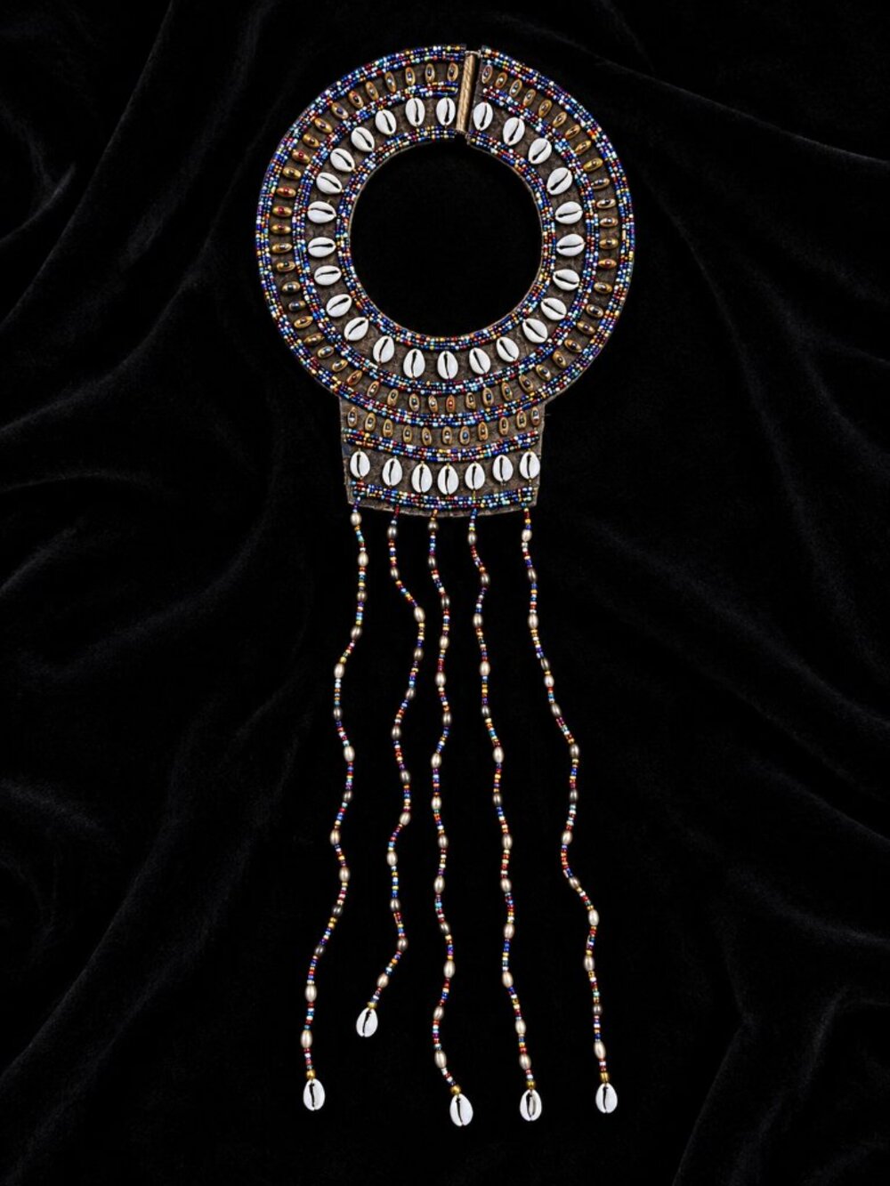 Vintage Handmade Native Dress Choker Bib Necklace